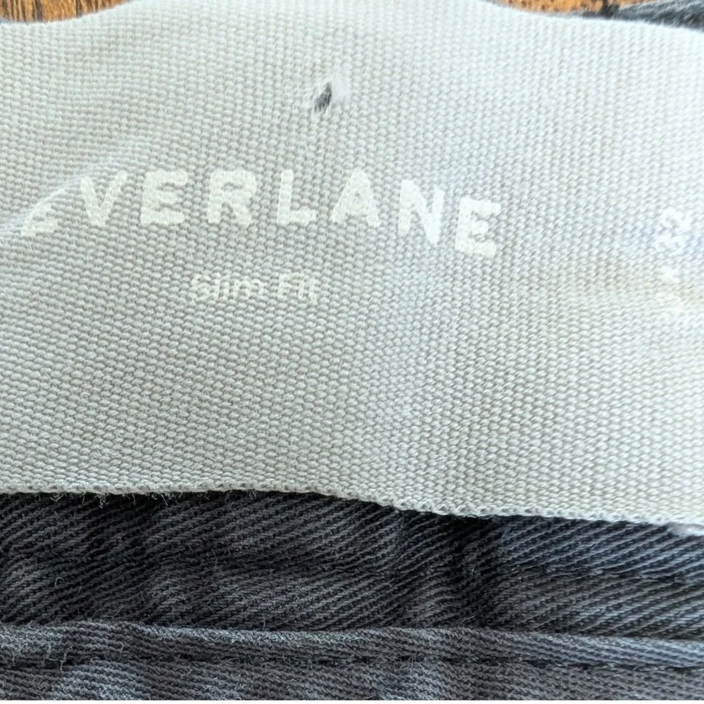 Everlane Slim Fit Chino Pants Charcoal Gray Cotton Twill‎ Mens 33x32 Minimalist